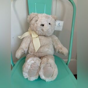 NWT Pottery Barn Kids Sugar Bear in Vanilla White with Cream Bow 18.5 inches